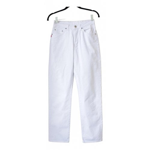 Pre-owned Joop Straight Jeans In White