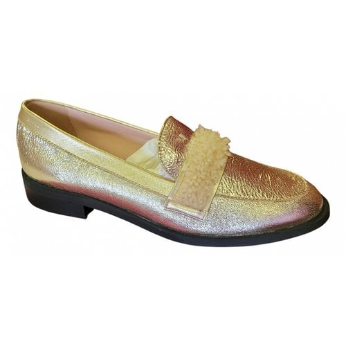 Pre-owned Bally Leather Flats In Gold