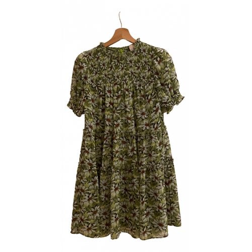 Pre-owned Cinq À Sept Mini Dress In Green