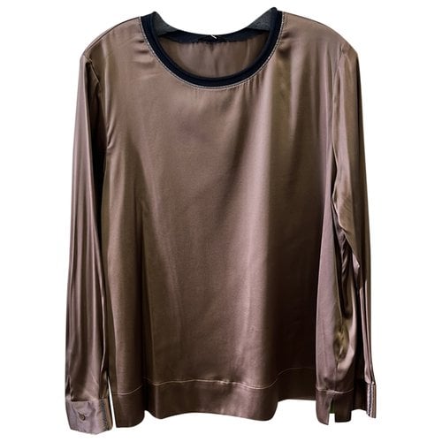 Pre-owned Peserico Silk Blouse In Brown