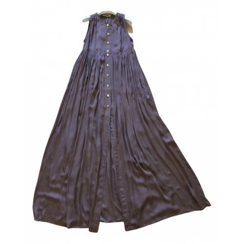 Pre-owned Alexander Terekhov Silk Maxi Dress In Brown