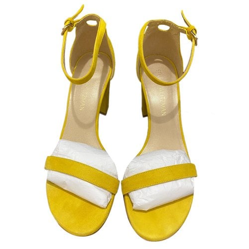 Pre-owned Stuart Weitzman Sandals In Yellow