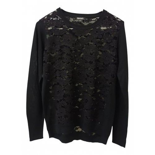 Pre-owned Dkny Lace Top In Black