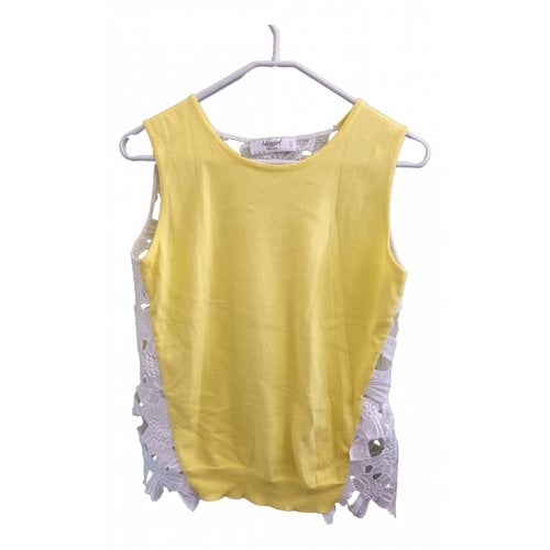 Pre-owned Blugirl Folies Lace Tunic In Yellow