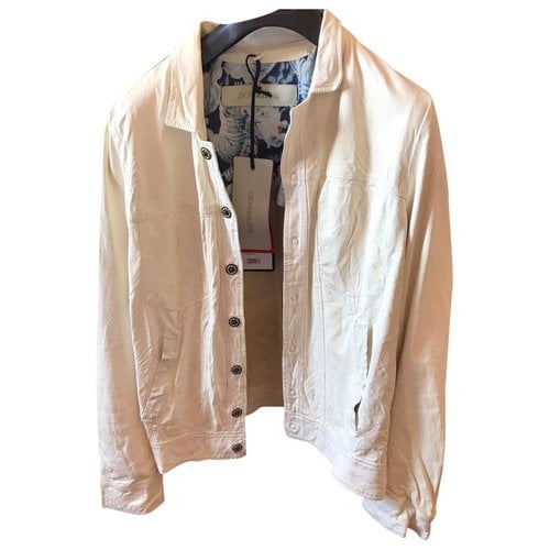 Pre-owned Giorgio Brato Leather Jacket In White