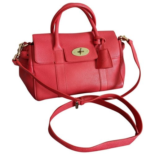 Pre-owned Mulberry Bayswater Leather Satchel In Red