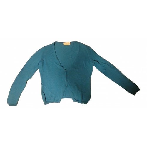 Pre-owned Marella Wool Cardigan In Turquoise