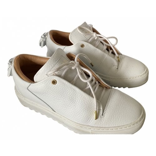 Pre-owned Mason Leather Trainers In White
