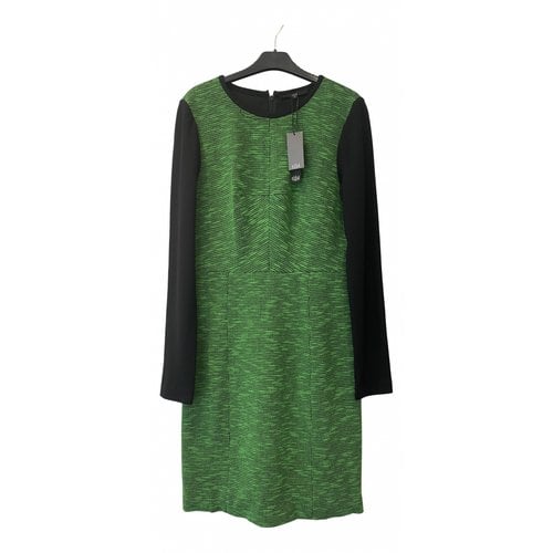 Pre-owned Tibi Tweed Mid-length Dress In Green