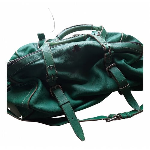 Pre-owned True Religion Leather Handbag In Green