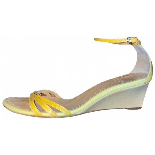 Pre-owned Furla Sandals In Yellow