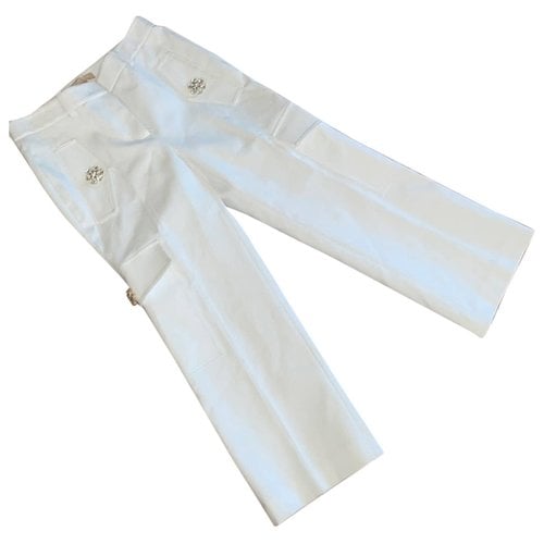 Pre-owned Michael Kors Trousers In White