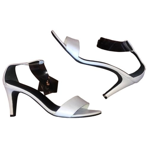 Pre-owned Tibi Leather Sandals In White