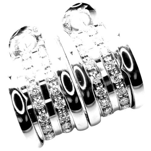 Pre-owned Bvlgari White Gold Earrings In Silver