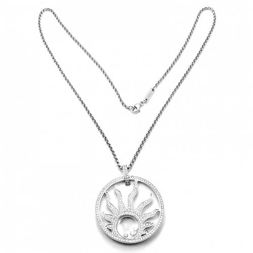 Pre-owned Chopard White Gold Necklace In Silver