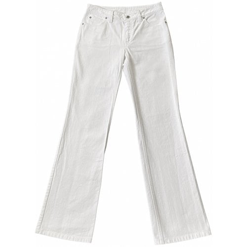 Pre-owned Louis Vuitton Straight Jeans In White