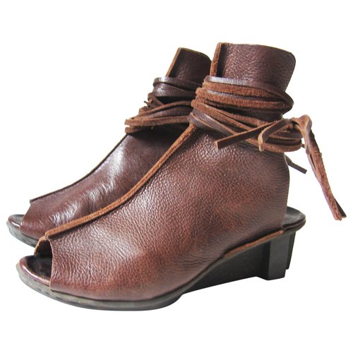 Pre-owned Trippen Leather Boots In Brown