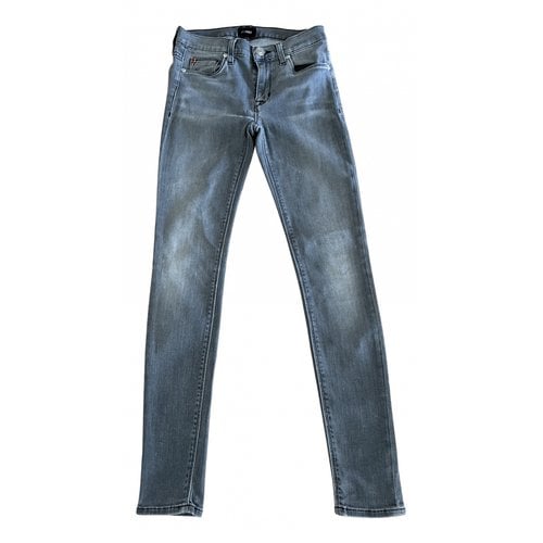 Pre-owned Hudson Slim Jeans In Grey