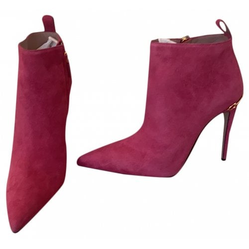 Pre-owned Gucci Ankle Boots In Pink