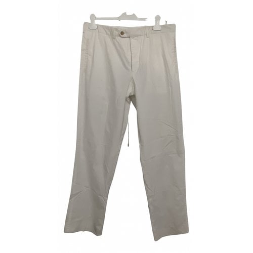 Pre-owned Prada Trousers In White