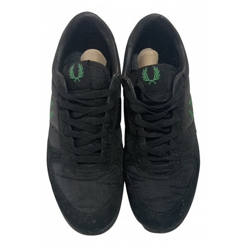 Pre-owned Fred Perry Cloth Low Trainers In Black
