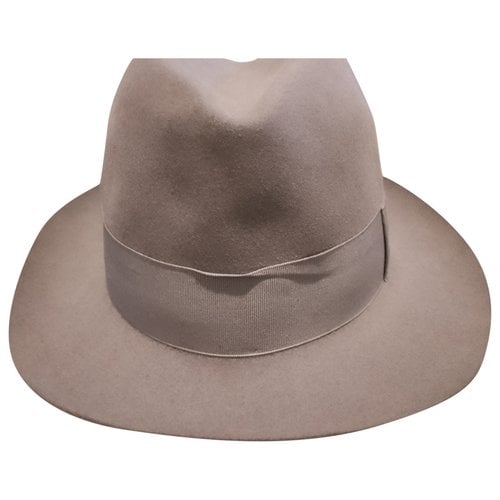 Pre-owned Borsalino Wool Hat In Grey