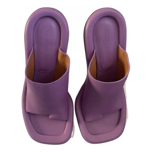 Pre-owned Ambush Leather Sandal In Purple