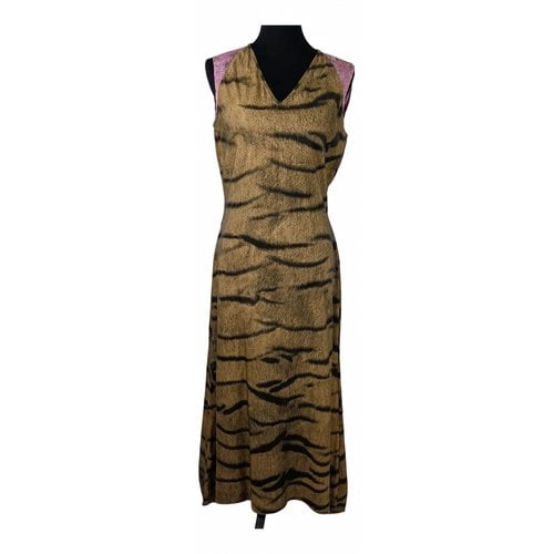Pre-owned Just Cavalli Maxi Dress In Brown