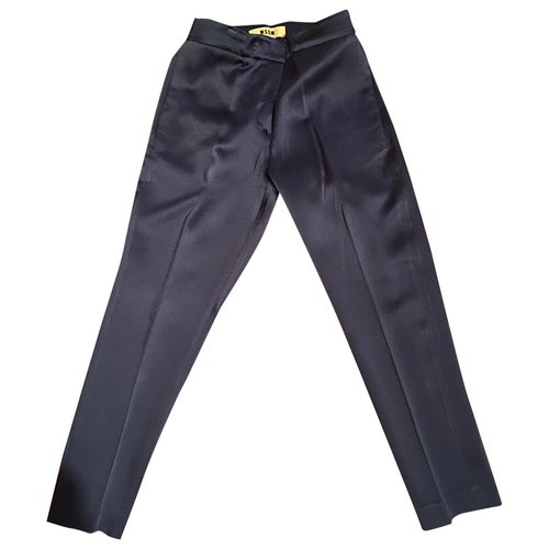 Pre-owned Msgm Carot Pants In Blue