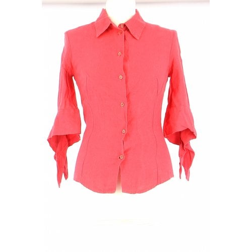 Pre-owned Tara Jarmon Linen Shirt In Pink