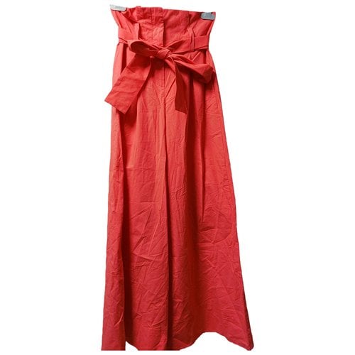 Pre-owned Marella Large Pants In Red