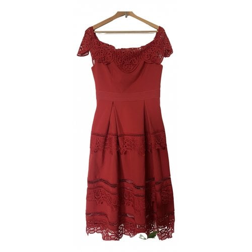 Pre-owned By Malina Mid-length Dress In Burgundy
