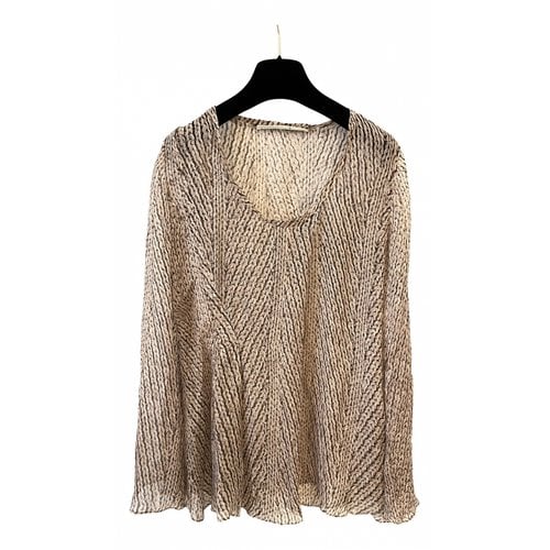 Pre-owned Dorothee Schumacher Silk Blouse In Brown