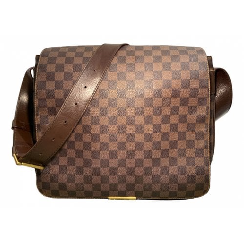 Pre-owned Louis Vuitton Bastille Leather Travel Bag In Brown