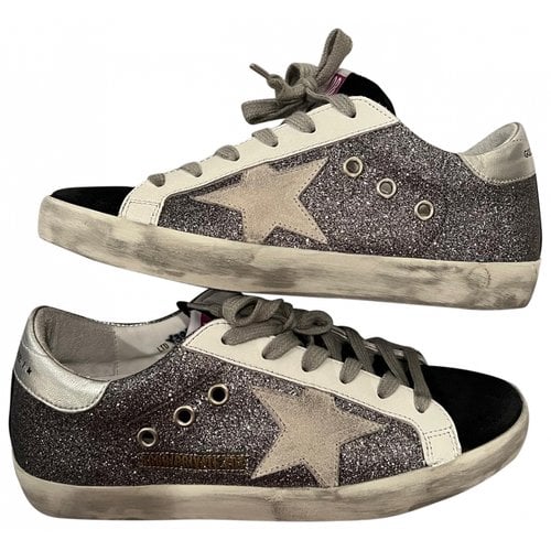 Pre-owned Golden Goose Glitter Trainers In Multicolour