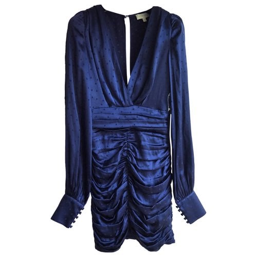 Pre-owned Ronny Kobo Silk Mini Dress In Blue