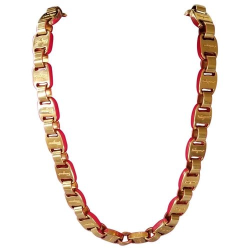 Pre-owned Ferragamo Necklace In Gold