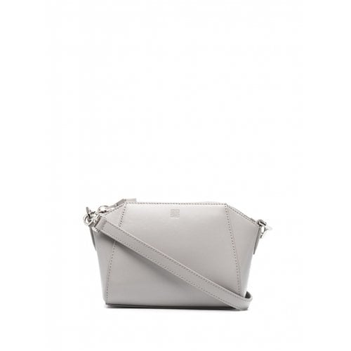 Pre-owned Givenchy Leather Crossbody Bag In Grey