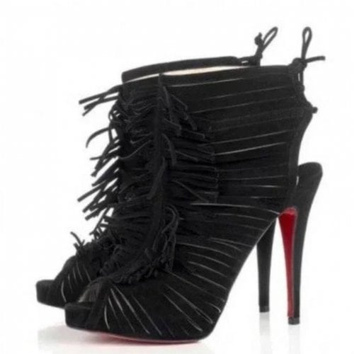 Pre-owned Christian Louboutin Ankle Boots In Black