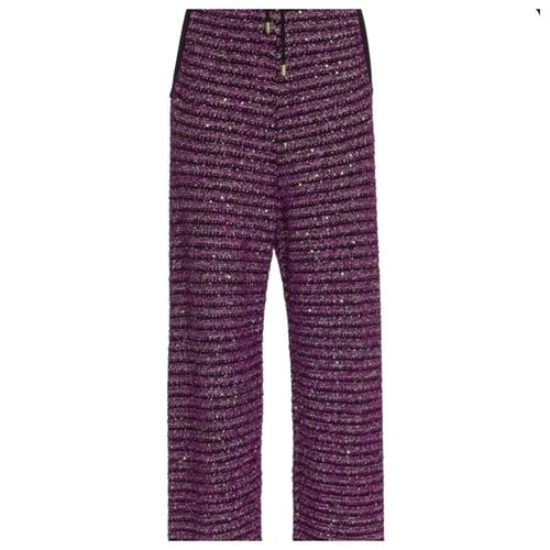 Pre-owned Balmain Large Pants In Purple