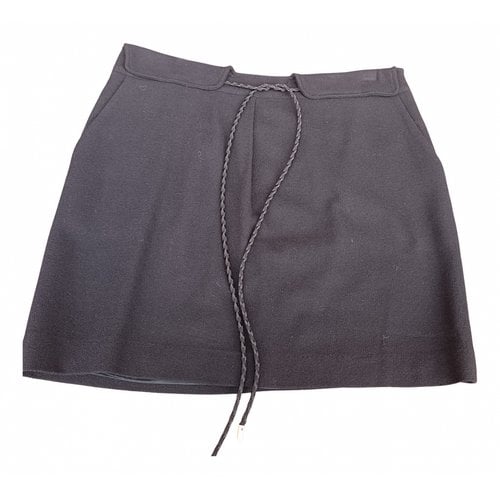 Pre-owned Ailanto Wool Mini Skirt In Black