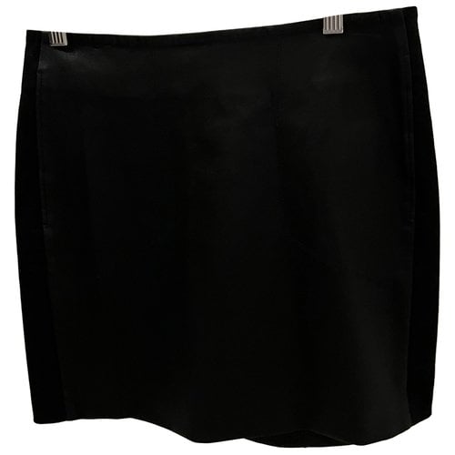 Pre-owned 3x1 Leather Mini Skirt In Black
