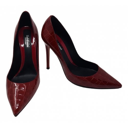 Pre-owned Baldinini Patent Leather Heels In Burgundy