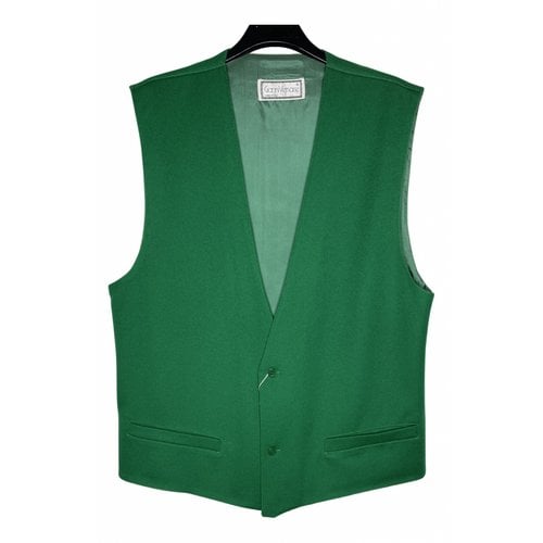Pre-owned Versace Wool Vest In Green