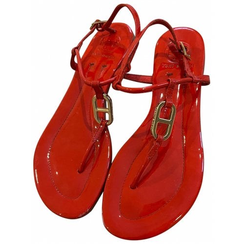 Pre-owned Tory Burch Sandals In Red