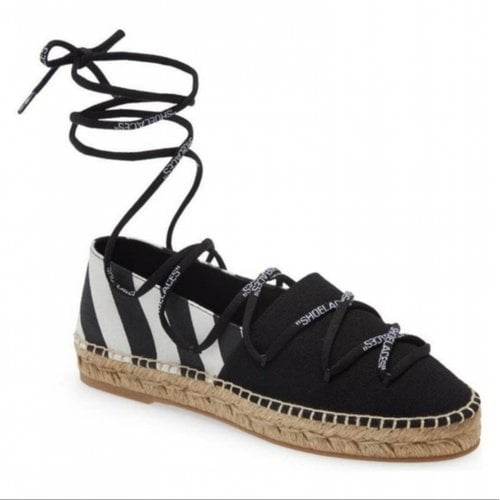 Pre-owned Off-white Espadrilles In Black