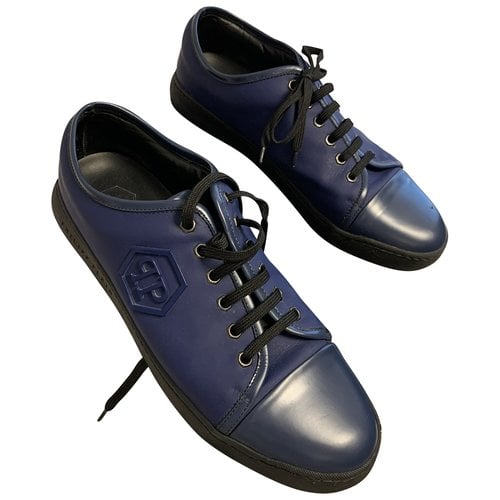 Pre-owned Philipp Plein Low Trainers In Blue