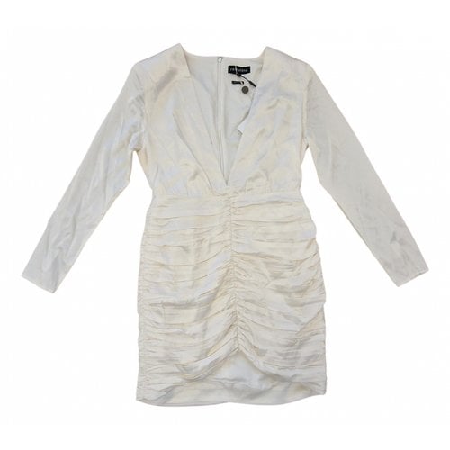 Pre-owned Retroféte Silk Mini Dress In White