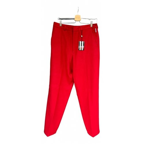 Pre-owned Valentino Trousers In Red