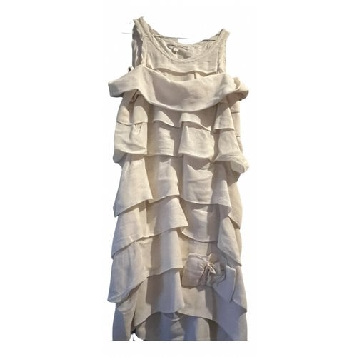 Pre-owned Marc Jacobs Linen Mid-length Dress In Beige